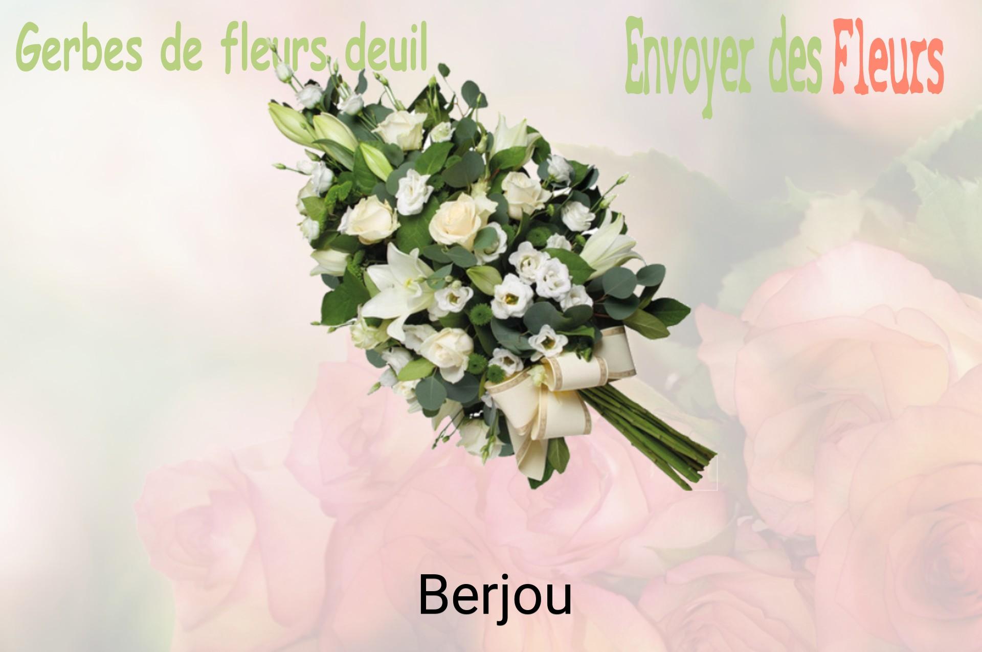 Gerbe de fleurs de deuil livrée à Berjou